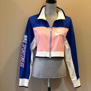 women's nike sportswear archive cropped track jacket